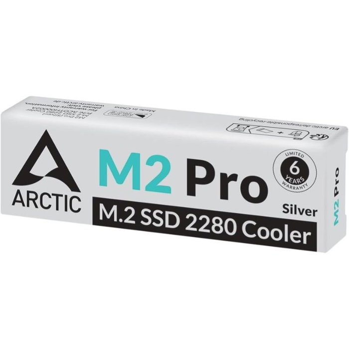 Arctic M2 Pro (Silver) Disipador Térmico M.2 NVMe SSD Radiador Plata 1 Pieza